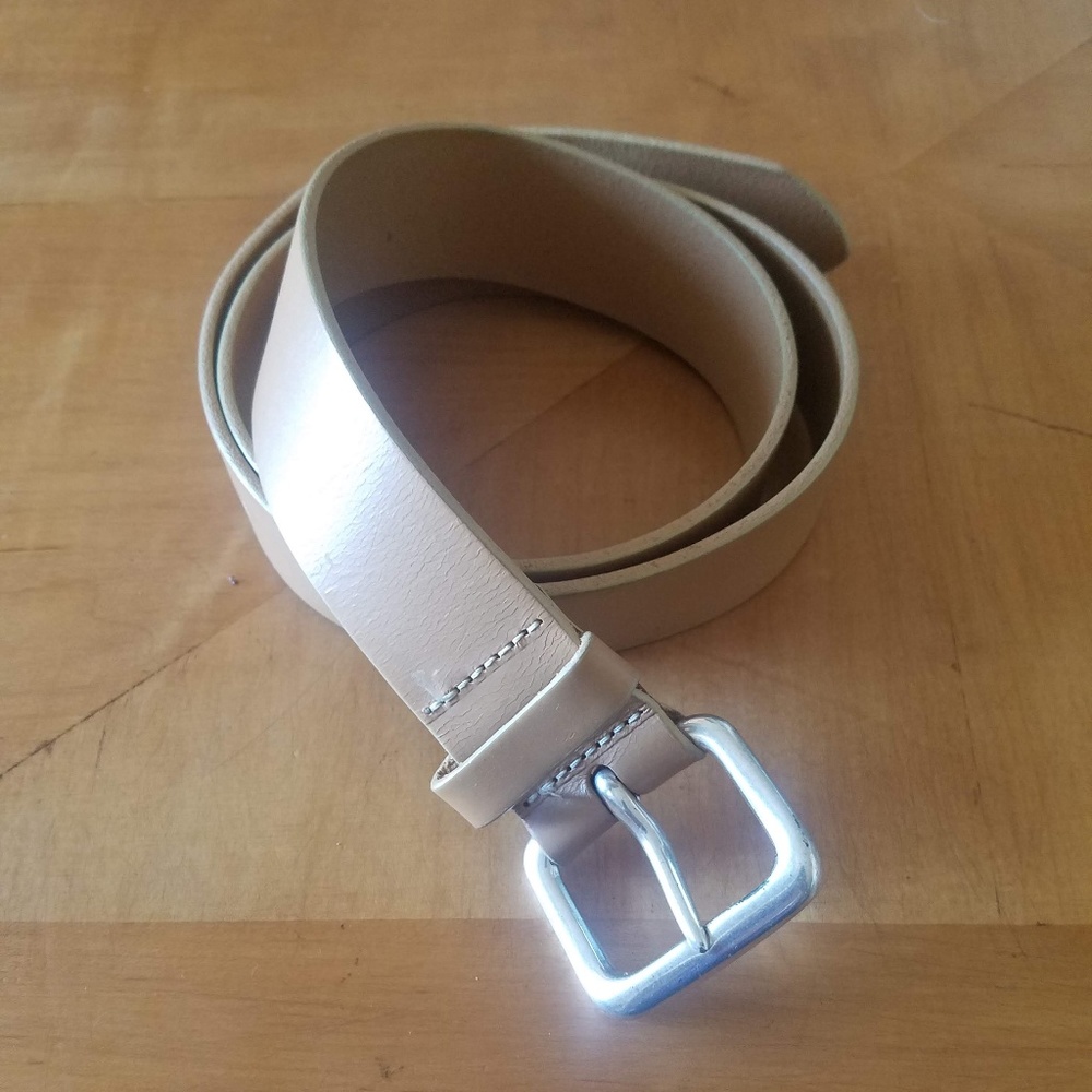 Express Tan Belt with Silver Buckle